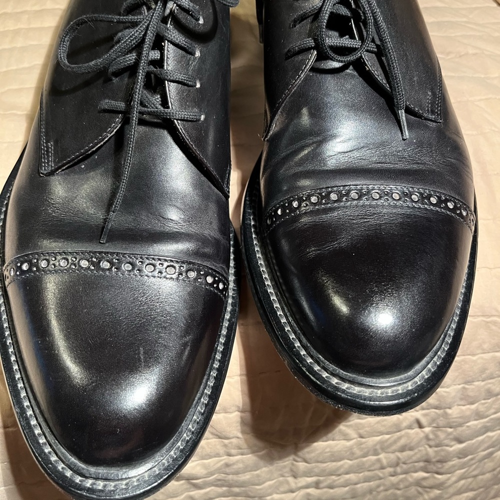 Handsome leather Principe oxfords, excellent condition,hand made in Italy,10.5M,